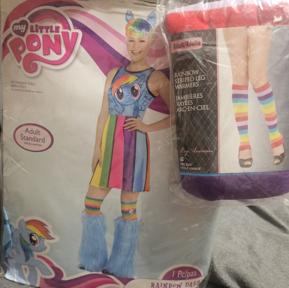 My Little Pony Rainbow Dash Costume Dress and Leg Warmers